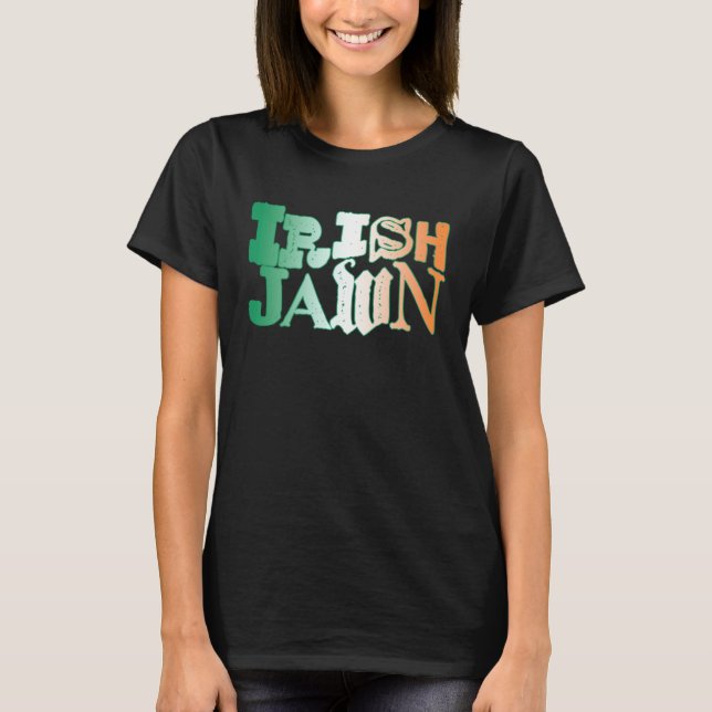 Irish Jawn Philly St Patrick s Day Wavy Irish Flag T-Shirt (Vorderseite)