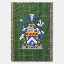 Irish Jennings oder Jennyns Coat of Arms Family Cr Decke