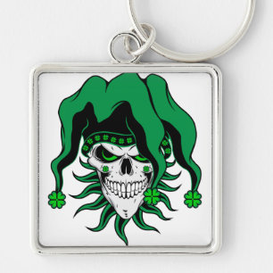 Irish Jester Skull Schlüsselanhänger