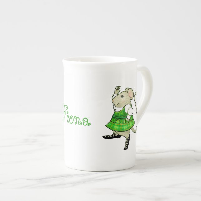 IRISH JIG MAUSKNOCHEN China Tasse + Text (Vorderseite Rechts)