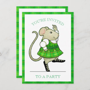IRISH JIG MOUSE 4.5x6.25 Party Einladung
