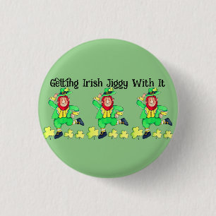 Irish Jiggy zum St. Patrick's Day Button