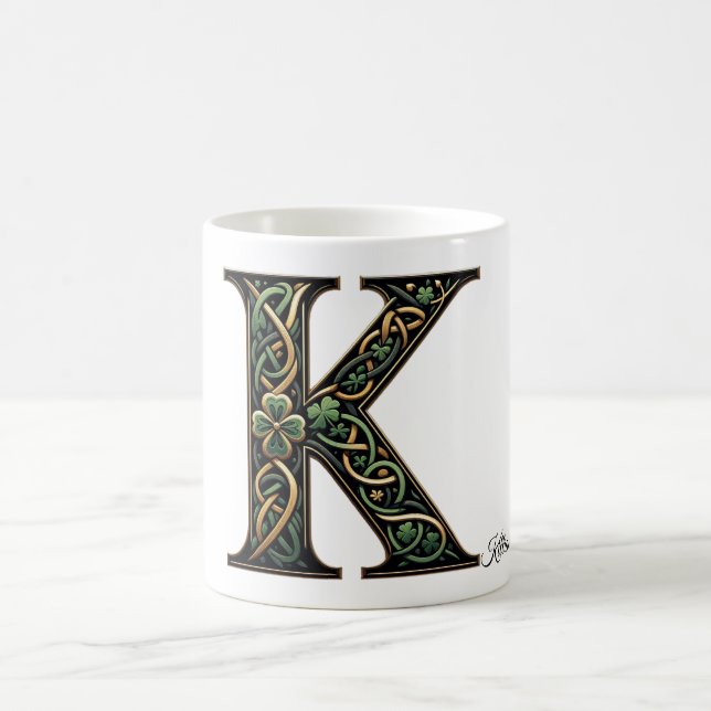 Irish K Monogram Coffee Mug Kaffeetasse (Mittel)