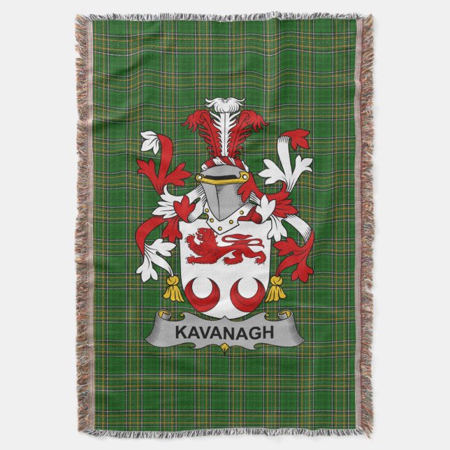 Irish Kavanagh oder Cavanagh Coat of Arms Family C Decke (Vorderseite Vertikal)