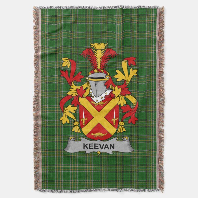 Irish Keevan oder O_Kevane Coat of Arms Family Cre Decke (Vorderseite Vertikal)