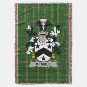 Irish Kemble Coat of Arms Familienwappen Irland Decke