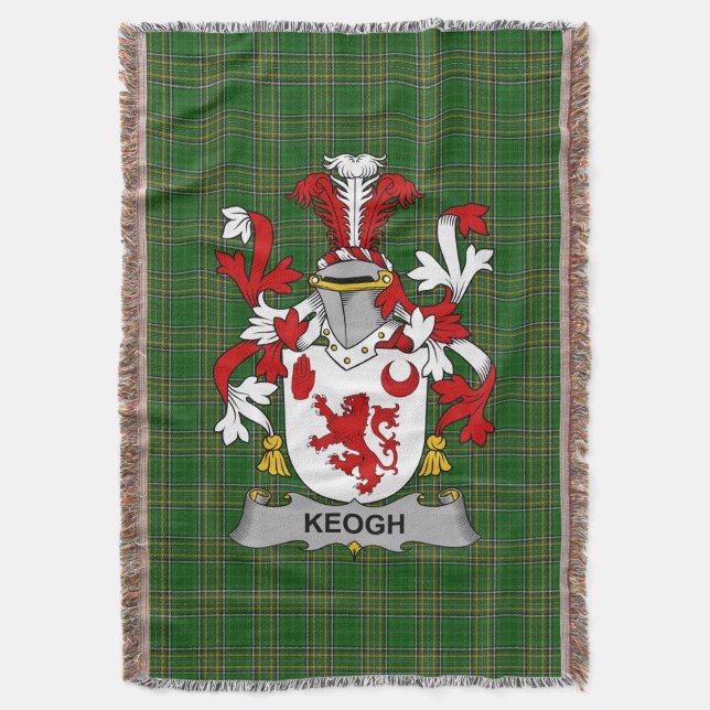 Irish Keogh oder McKeogh Coat of Arms Familienwapp Decke (Vorderseite Vertikal)
