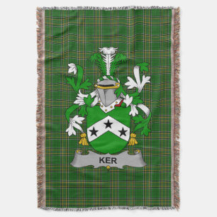 Irish Ker Coat of Arms Familienwappen Irland Decke