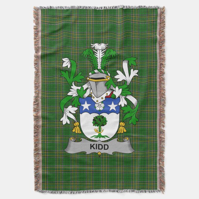 Irish Kidd Coat of Arms Familienwappen Irland Decke (Vorderseite Vertikal)