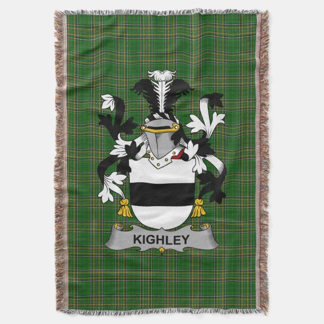 Irish Kighley Coat of Arms Familienwappen Irland Decke (Vorderseite Vertikal)