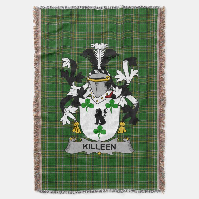 Irish Killeen oder O_Killeen Coat of Arms Family C Decke (Vorderseite Vertikal)