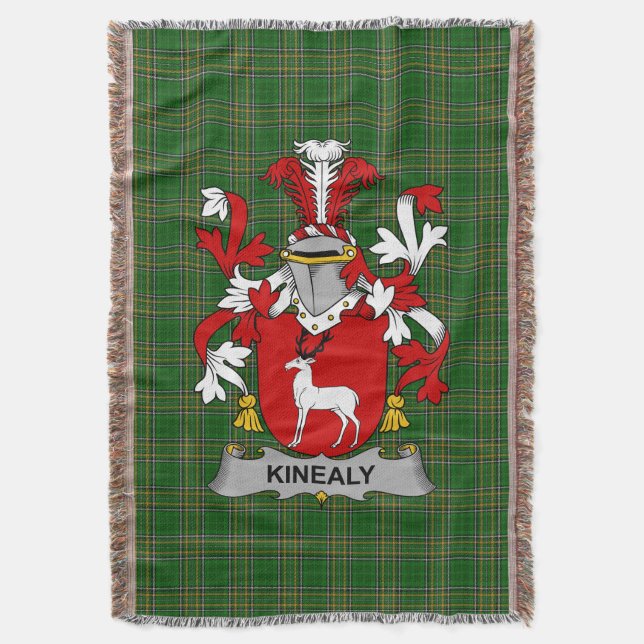 Irish Kinealy oder O_Kinnally Coat of Arms Family  Decke (Vorderseite Vertikal)