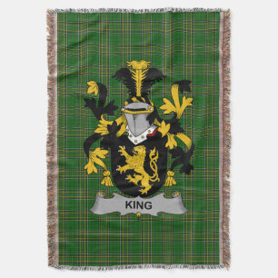 Irish King Coat Familienwappen Irland Decke