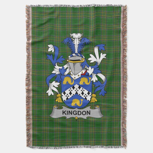Irish Kingdon Coat of Arms Familienwappen Irland Decke (Vorderseite Vertikal)