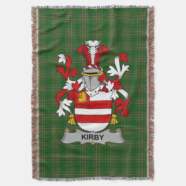 Irish Kirby oder O_Kirby Coat of Arms Familienwapp Decke (Vorderseite Vertikal)
