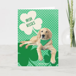 Irish Kisses Golden St. Patrick's Day Card Karte