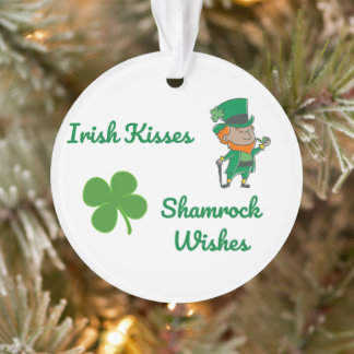 Irish Kisses, Kleeblatt Wünsche an einem Ornament