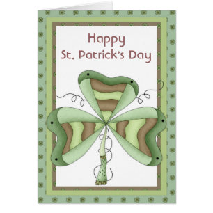 Irish Kleeblatt 2 Happy St. Patrick's Day Card