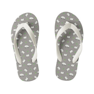 Irish Kleeblatt and Sheep Pattern Kinderbadesandalen