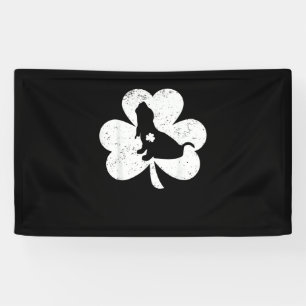 Irish Kleeblatt Basset Hound Dog St. Patrick's Day Banner