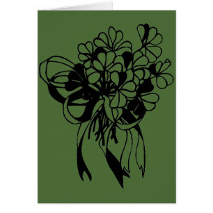 Irish Kleeblatt Bouquet St. Patrick's Day Card