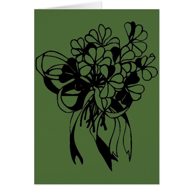 Irish Kleeblatt Bouquet St. Patrick's Day Card (Vorne)