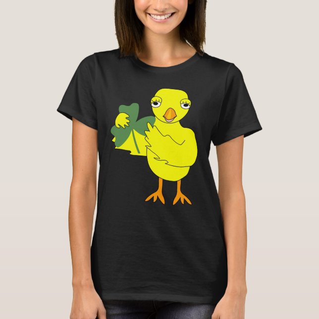 Irish Kleeblatt Chick T-Shirt (Vorderseite)