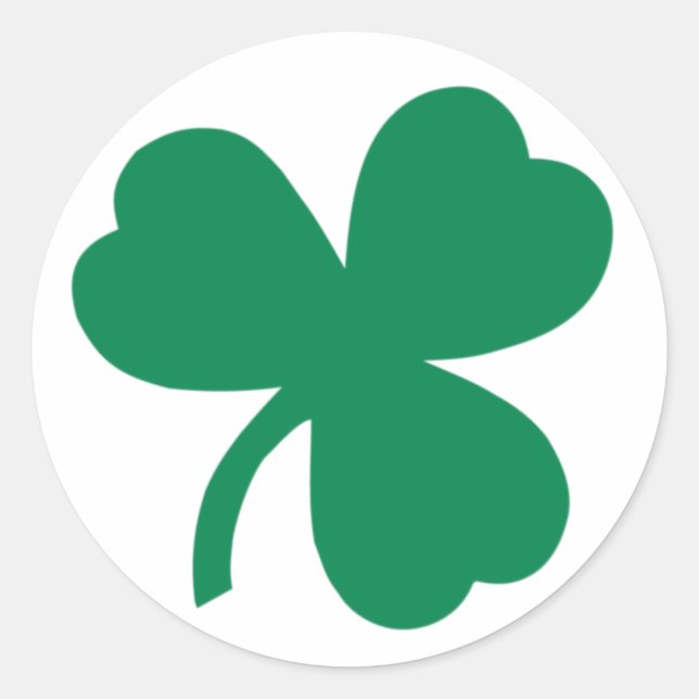 Irish Kleeblatt Clover Circle Sticker (Vorderseite)