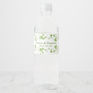 Irish Kleeblatt Clover Wedding Water Flasche Label Wasserflaschenetikett