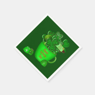 Irish Kleeblatt Cookie Bouquet - Paper Napkins Serviette