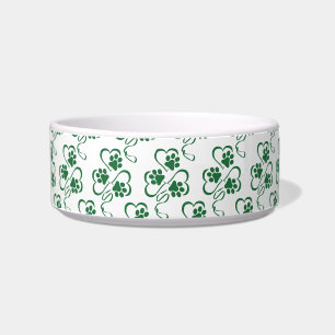 Irish Kleeblatt Dog Paw Print Napf