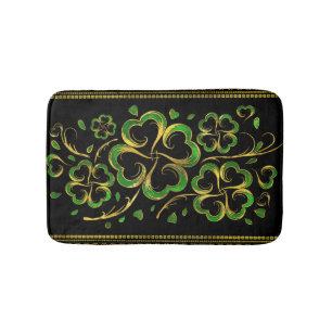 Irish Kleeblatt Four-leaf Lucky Clover Badematte