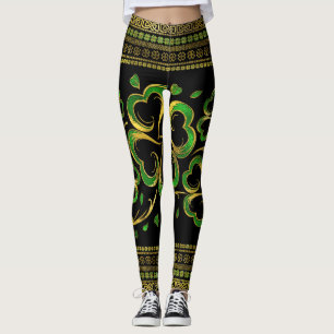 Irish Kleeblatt Four-leaf Lucky Clover Leggings
