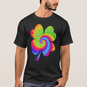 Irish Kleeblatt Gefärbte Krawatte Happy St Patrick T-Shirt