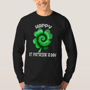 Irish Kleeblatt Gefärbte Krawatte Happy St Patrick T-Shirt