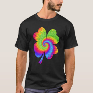 Irish Kleeblatt Gefärbte Krawatte Happy St Patrick T-Shirt