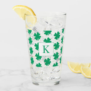 Irish Kleeblatt Green Clover Patterns Monogramme Glas