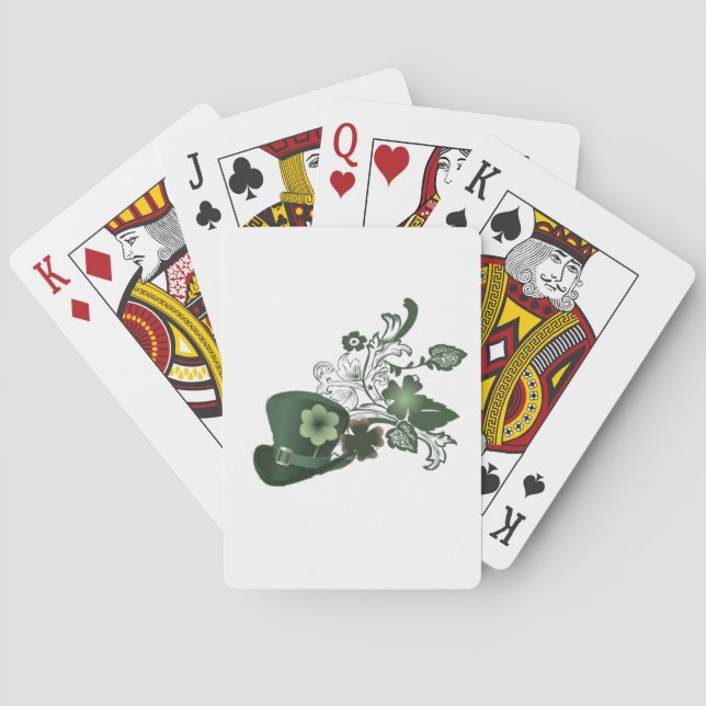 Irish Kleeblatt Hat Spielkarten (Rückseite)