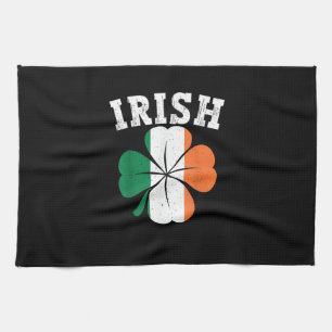 Irish Kleeblatt Ireland Flag St Patrick Day Vintag Geschirrtuch