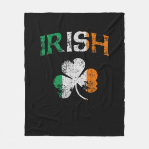Irish Kleeblatt Ireland Flag St Patricks Day Vinta Fleecedecke