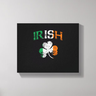Irish Kleeblatt Ireland Flag St Patricks Day Vinta Leinwanddruck