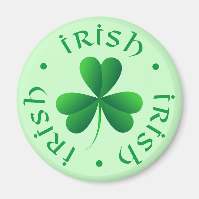 Irish Kleeblatt Magnet (Vorne)