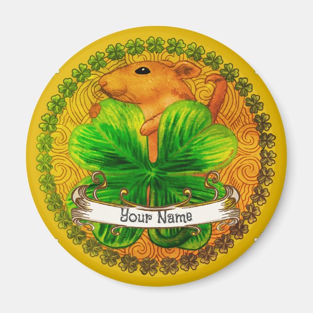 Irish Kleeblatt Mouse Magnet (Vorne)