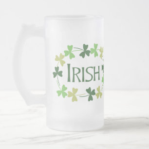 Irish Kleeblatt Oval Mattglas Bierglas