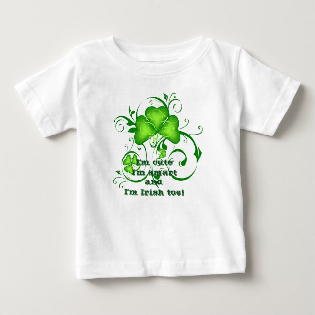 Irish Kleeblatt Sprichwort Baby T-shirt (Vorderseite)