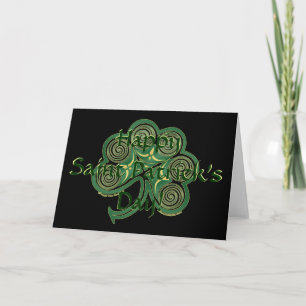 Irish Kleeblatt St. Patrick's Day Card Karte