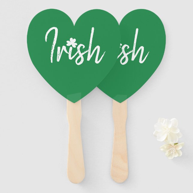 Irish Kleeblatt St Patricks Day Fächer (Vorne und Hinten)