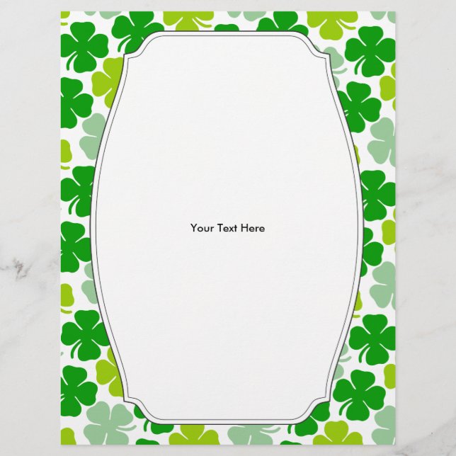 Irish Kleeblatt St. Patrick's Day Flyer (Hinten)