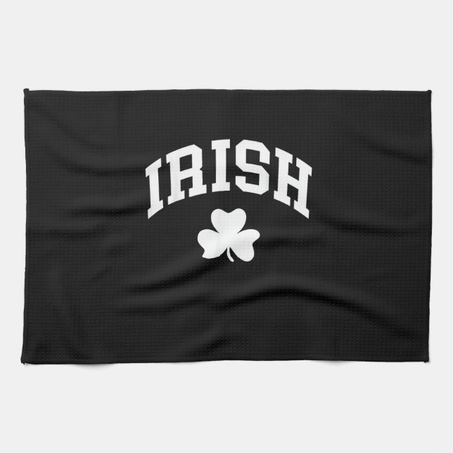 Irish Kleeblatt St Patricks Day Irland Pride Irish Geschirrtuch (Horizontal)