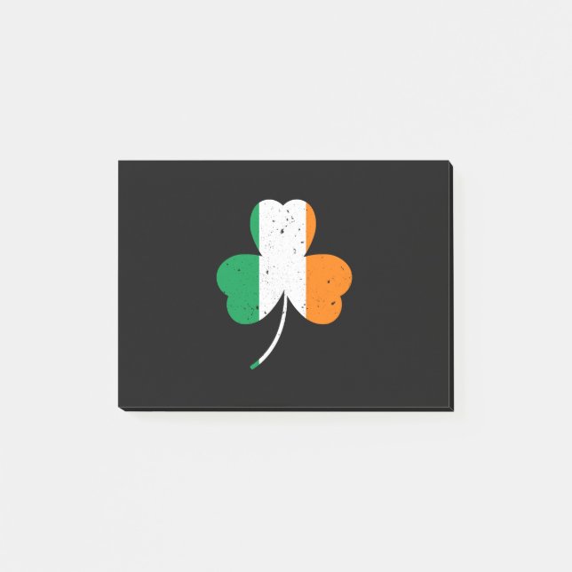 Irish Kleeblatt St Patrick's Day Post-it Klebezettel (Vorderseite)